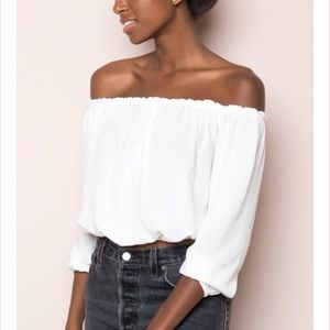 Brandy Melville White Maura Top